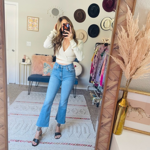 crop flare jeans zara